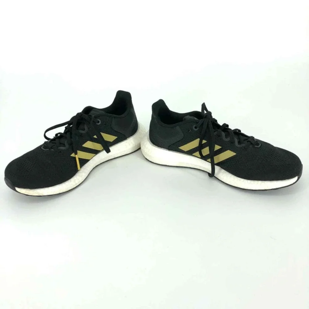Adidas Pureboost 21 Sneakers Black Gold White Men's‎ Size 8.5